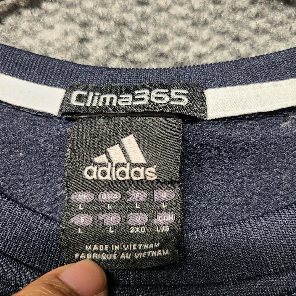 Men's Adidas Clima365/ClimaWarm Crew Neck Long Sleeve Size Large Navy Blue